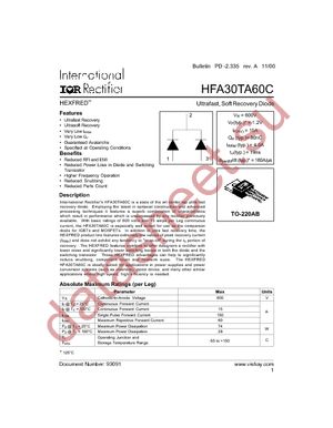 HFA30TA60C datasheet  